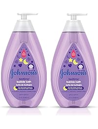 Johnson&rsquo;s Bedtime Baby Bubble Bath Wash with NaturalCalm Aromas for Nighttime, Hypoallergenic and Sulfate-Free, 27.1 fl. oz (Pack of 2)