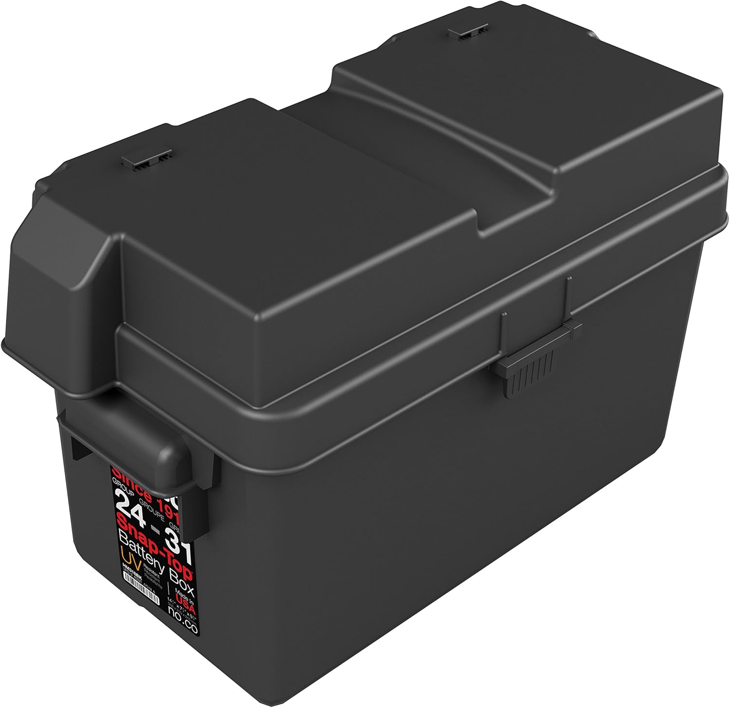 NOCO HM318BKS Group 24-31 Snap-Top Battery Box For Marine, RV, Camper And Trailer Batteries: Automotive