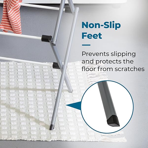 HONEY-CAN-DO COLLAPSIBLE CLOTHES DRYING RACK – DURABLE, SPACE-SAVING LAUNDRY & TOWEL RACK, STURDY CLOTHING RACK FOR HANGING CLOTHES INDOORS & OUTDOORS, STEEL