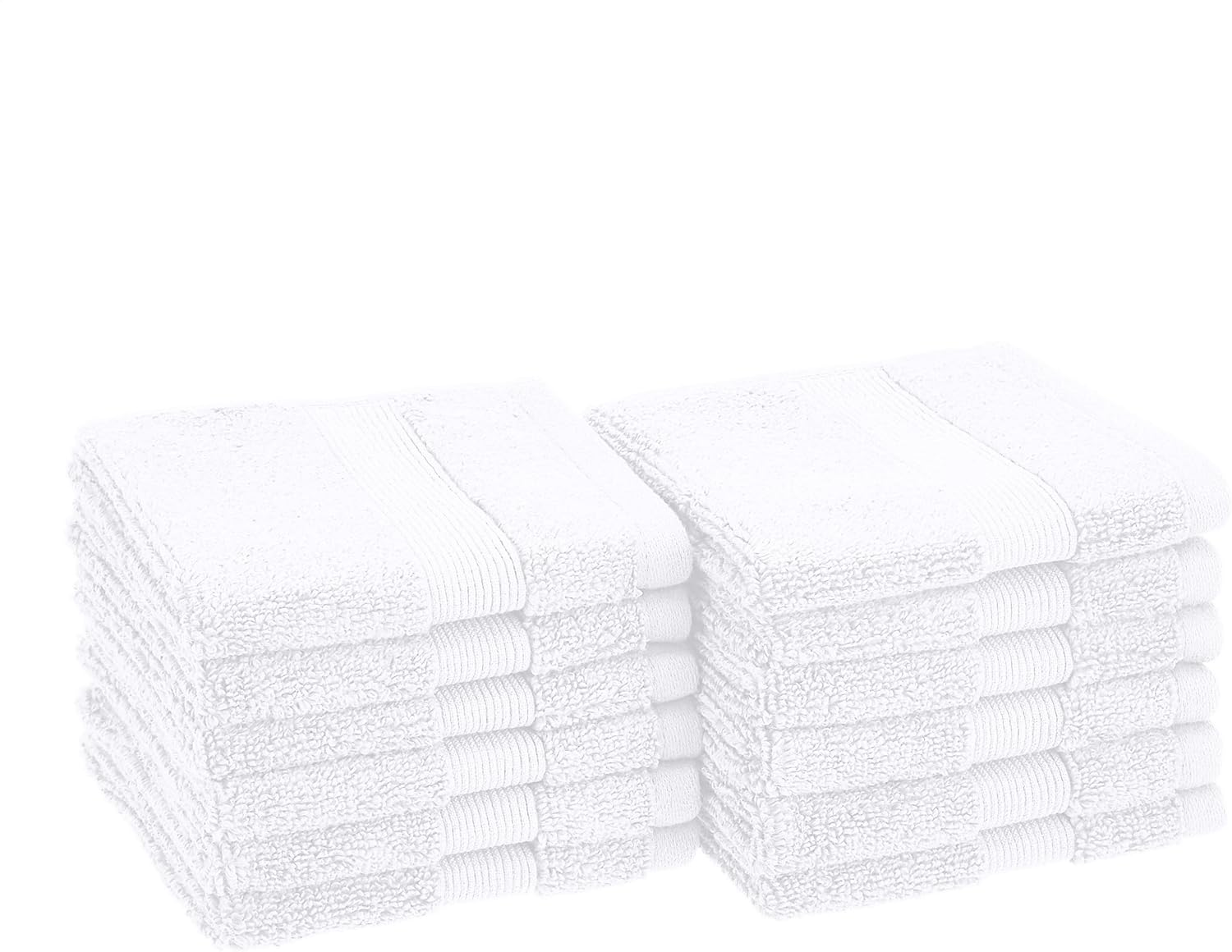 Basics Dual Performance Washcloths - 12-Pack, Scenic Snow: Home & Kitchen