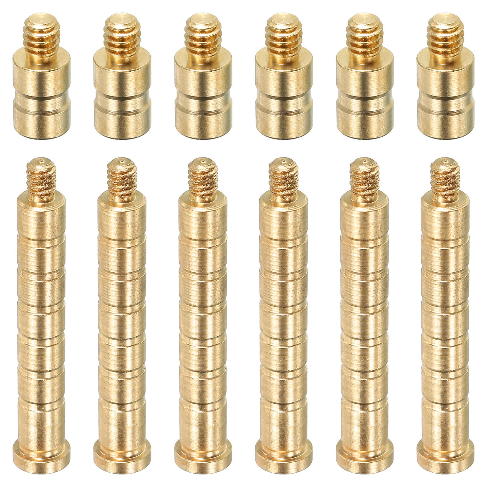 PATIKIL 25/100 Grain Archery Arrow Insert 0.244 Inch, 6 Set Brass Arrow Weight Bolt for Field Points Shaft