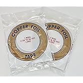 2 Rolls/Pack 7/32 Edco Copper Foil (Copper Backed