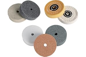 Amacupid Grinding Wheel Buffing Wheels 7 Set 3 inch. for Small Grinder Polishing Machine Electric Drills. Sharpening Polishing Glass, Stainless Steel Metal. Such As Lawn Mower Blades. Christmas Gifts
