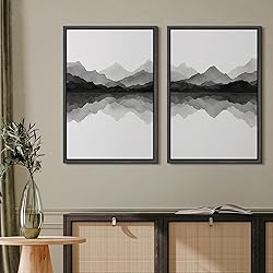 MUDECOR Framed Canvas Print Wall Art Set Black and