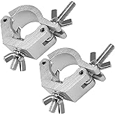 2 Packs of Clamps for Lights Stage Lighting Equipment & Accessories, Lighting O Clamps Dj Light Pole Clamp Quick Release Truss Clamp, 35mm Mounting Bracket Moving Head Stage Light Hooks Clamps