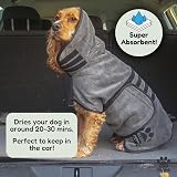 Elite Paws Luxury Dog Drying Coat – 600gsm Coral Fleece, All Sizes L view 2
