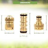 BLOSTM Brass Garden Hose Connector 6 Pack - Rustproof Fittings Set view 7