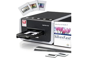 Plustek OpticFilm 135i Ai - Pro-Quality Film & Slide Scanner with 3rd Generation Lens System, Bundle SilverFast Ai Studio 9 + Advanced IT8 Calibration Target (3 Slide)