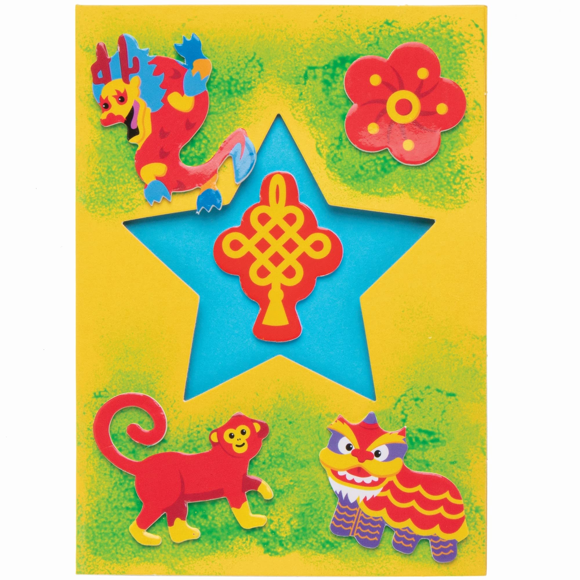 Baker Ross Chinese New Year Foam Stickers - Pack of 200, Lunar New Year Foam Self-Adhesives (FC227)