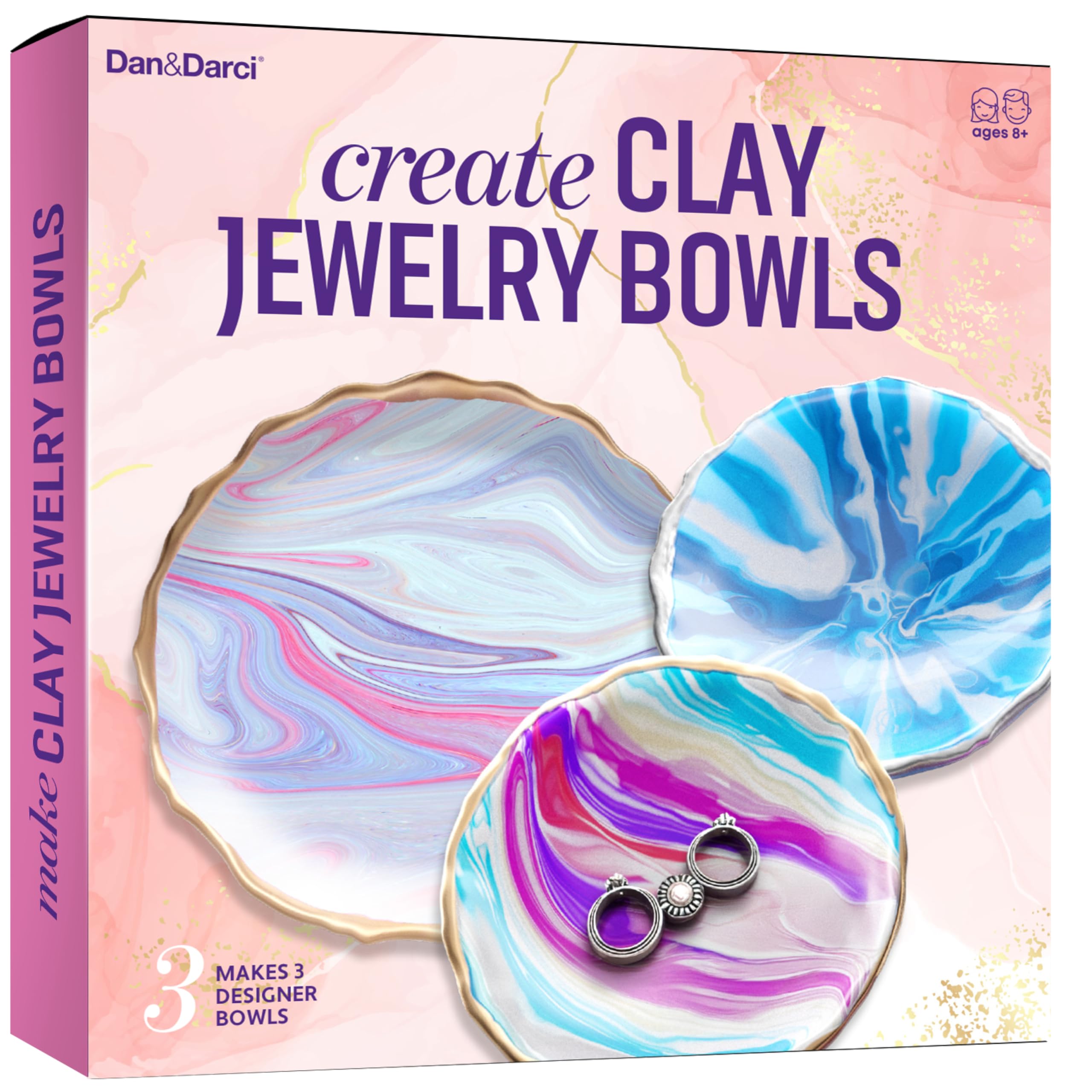 Photo 1 of Dan&Darci Craft 'n Clay - Jewelry Dish Making Kit for Kids Ages 8-14 Year Old - Best DIY Arts & Crafts Kits Gifts - Creative Toys for Preteen & Teenagers Art Projects - Girl Birthday Gift Ideas