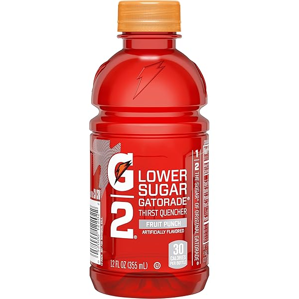 GATORADE G2 THIRST QUENCHER SPORTS DRINK, FRUIT PUNCH, 12OZ BOTTLE, 12 PACK, ELECTROLYTES FOR REHYDRATION