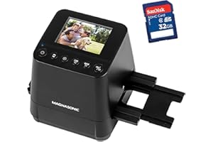 Magnasonic All-in-One Slide & Film Scanner, High Resolution 23MP, Converts 35mm/110/126 Negatives & 135 Slides into Digital P