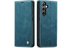 QLTYPRI Case for Samsung Galaxy S26 6.3 Inch, Vintage PU Leather Wallet Case Card Slot Kickstand Magnetic Adsorption Shockpro