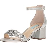 Betsey Johnson womens Sb-mel Heeled Sandal, Silver, 9.5 US