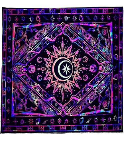 Butterfly Flower Tarot Tablecloth - Astrology Altar Cloth For Card Readings & Meditation