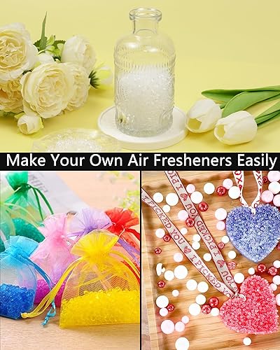 3LB Unscented Aroma Beads for Car Freshies, Clear Gel Crystal No Fragrance,  DIY Homemade Natural Eva Beads Bul