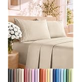 Queen Size 4 Piece Sheet Set - Comfy Breathable & Cooling Sheets - Wheat | Hotel Luxury Bed Sheets for Women & Men, Deep Pock