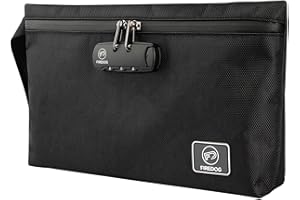 FIREDOG Printed Smell Proof Bags with Combination Lock, Carbon Lined Odor Proof Stash Bag Case Container for Travel Storage (10.8"x8.8")