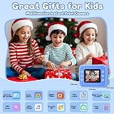 Hangrui Kids Camera Instant Print 2.4 inch 1080P 32GB Card Blue view 2