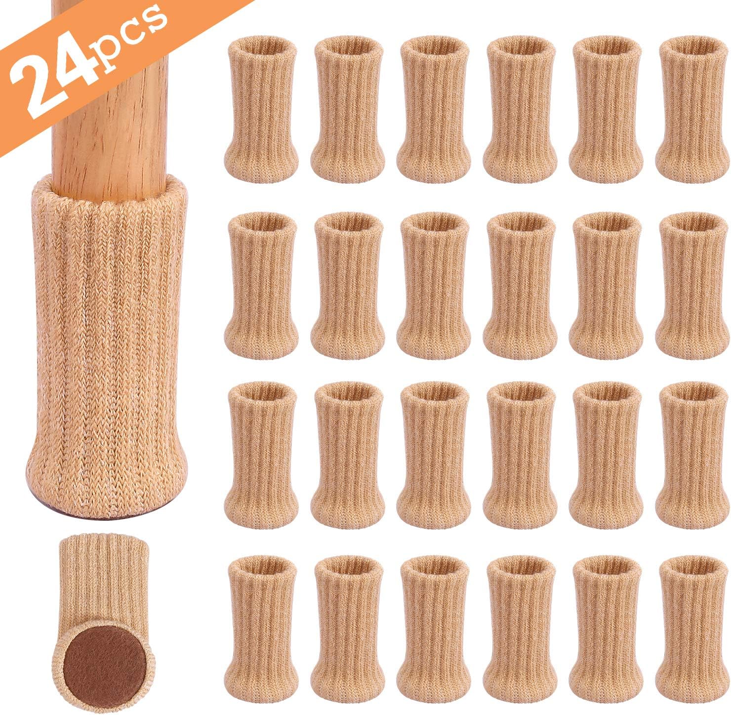 Ezprotekt Möbelsocken, 24er-Pack, gestrickte Möbelfüße