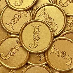 25Pcs Gold Wax Seal Stickers Handmade Vintage