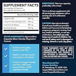 L-Arginine Capsules with L-Citrulline - Nitric