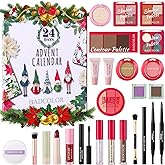 Makeup Advent Calendar 2025, 24 Days Christmas Countdown Calendar Surprise Gift Kit, Xmas Holiday Festival Cosmetic Starter Makeup Set with 24 Beauty Boxes for Women Girls Teens