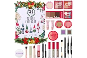 BADCOLOR Makeup Advent Calendar 2025, 24 Days Christmas Countdown Calendar Surprise Gift Kit, Xmas Holiday Festival Cosmetic Starter Makeup Set with 24 Beauty Boxes for Women Girls Teens