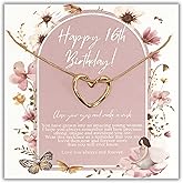 Assell 10 Year old Girl Birthday Gifts for Gold Plated Heart Necklace 10th Birthday Gifts for Girl Adjustable Length 10 Birthday Gifts Ideas for Trendy
