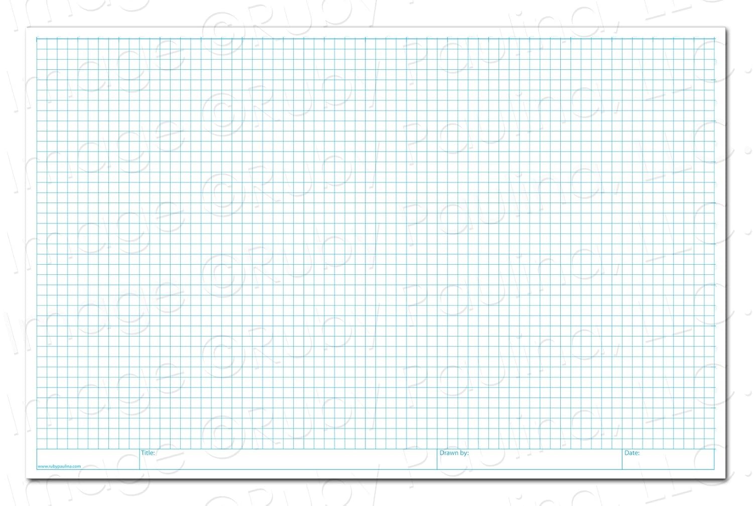 11x17 Grid Sheet 1 4 Square Quadrille Graph
