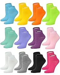 Gelante 12-Pair Women's Ankle Socks, Colorful