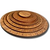 Creative Crafthouse Mexican Army Cipher Wheel, Wooden Decoder Disk | Working wooden cipher. Set a key, turn the disks to encode a message and then decode it. Escape room prop, made in USA.