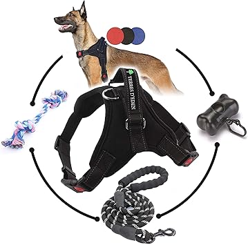 Large Dog Harness For Dogs Ideal German Shepherd Australian Shepherd Labrador Size L Amazon De Pet Supplies
