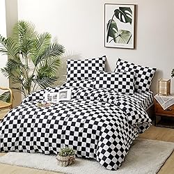 Houseri Plaid Comforter Set Queen Colorful