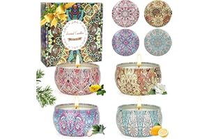 OFUN Scented Candles Gifts for Women 4 Pack Aromatherapy Candle Up to 90 Hours Home Scented Candles Set Soy Wax Candles for Christmas Day, Birthday, Mothers Day, Valentine's Day