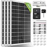 ECO-WORTHY 400 Watt 12 Volt Premium Solar Panel Kit :4pcs 100W Solar Panel+ 40A MPPT Charge Controller+ Bluetooth Module+ Mou