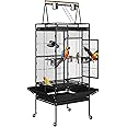 Nova Microdermabrasion 68-Inch Height Wrought Iron Standing Large Play Top Bird Cage for African Grey Small Quaker Parrot Cockatiel Sun Parakeet Green Cheek Conure Dove Budgie Lovebird