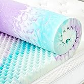 SINWEEK 2 Inch Egg Crate Memory Foam Mattress Topper Twin XL, Twin Extra Long Mattress Pads for College Dorm Single Bed, Pressure Relieve CertiPUR-US Certified,39x80 Inches, Colorful