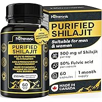 New. Shilajit Capsules - Pure Himalayan Natural Shilajit for Men and Women, Maximum Potency 500 mg per Day Standardised 50% F