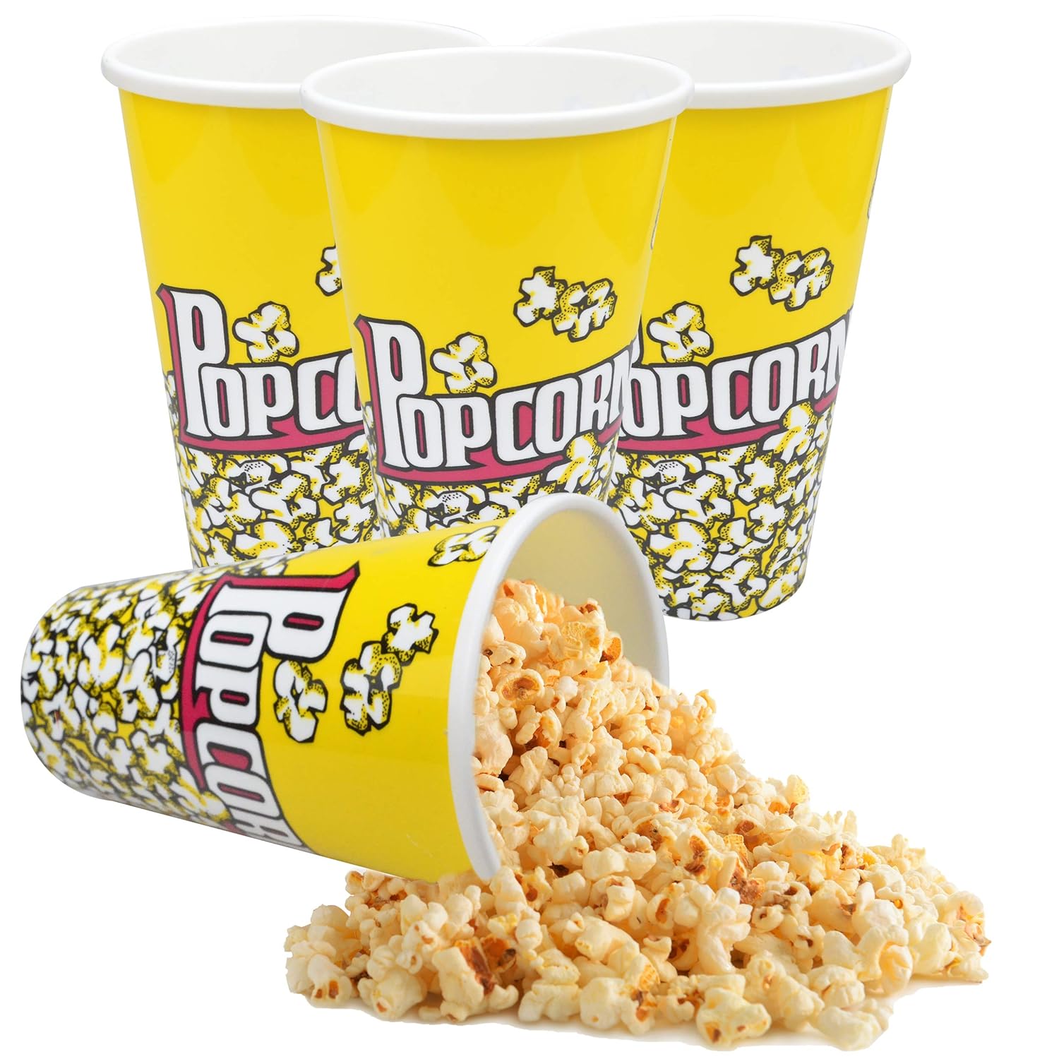 Plastic Popcorn Bowl Popcorn Buckets Reusable for Popcorn Containers Movie Night Retro Style Popcorn Bags for Popcorn Machine-6.92