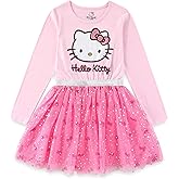 Hello Kitty Sanrio Girls Long Sleeve Tulle Dress for Toddler and Big Kids