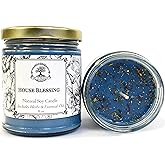 House Blessing Soy Herbal Candle 9 oz | Good Fortune, Blessings, Protection, Peace & Tranquility Rituals | Wiccan, Pagan, Spirituality & Magick