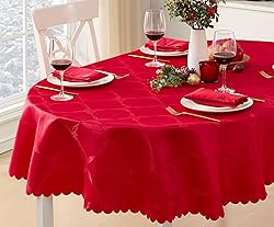 Newbridge Oval Tablecloth, 60 x 102 Inch, Ribbons
