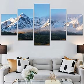 SIGNWIN 5 Panel Canvas Wall Art Modern Art...