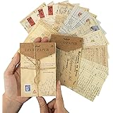 2 Set of Retro Ephemera Pack Kraft Paper, Vintage Paper for Decoupage, Scrapbooking and Gift Sending, 120 Pcs (Old Material)
