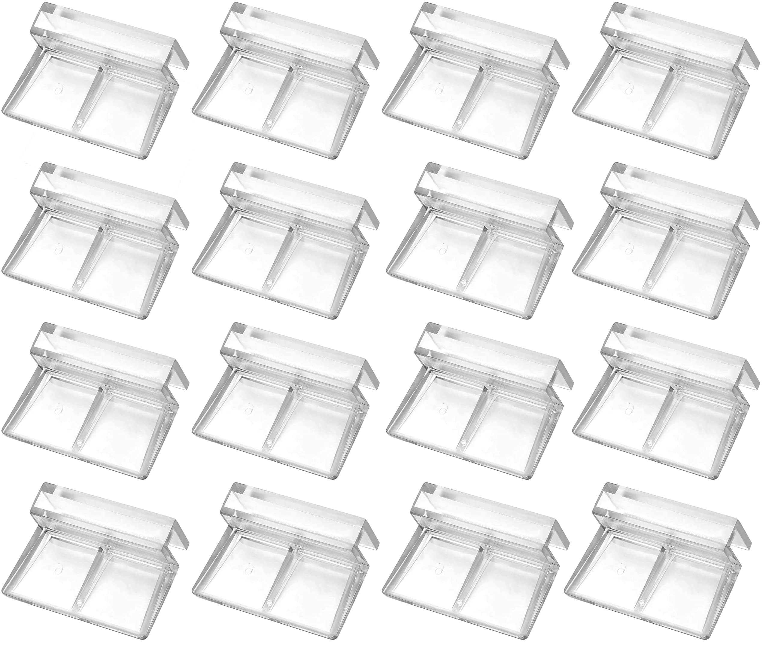 WANGCL 16Pcs Fish Tanks Glass Cover Clip Aquariums Fish Tank Acrylic Clips Transparent Fish Tank Lid Holder Universal Lid Clips for Rimless Aquariums 6mm Aquarium Cover Bracket