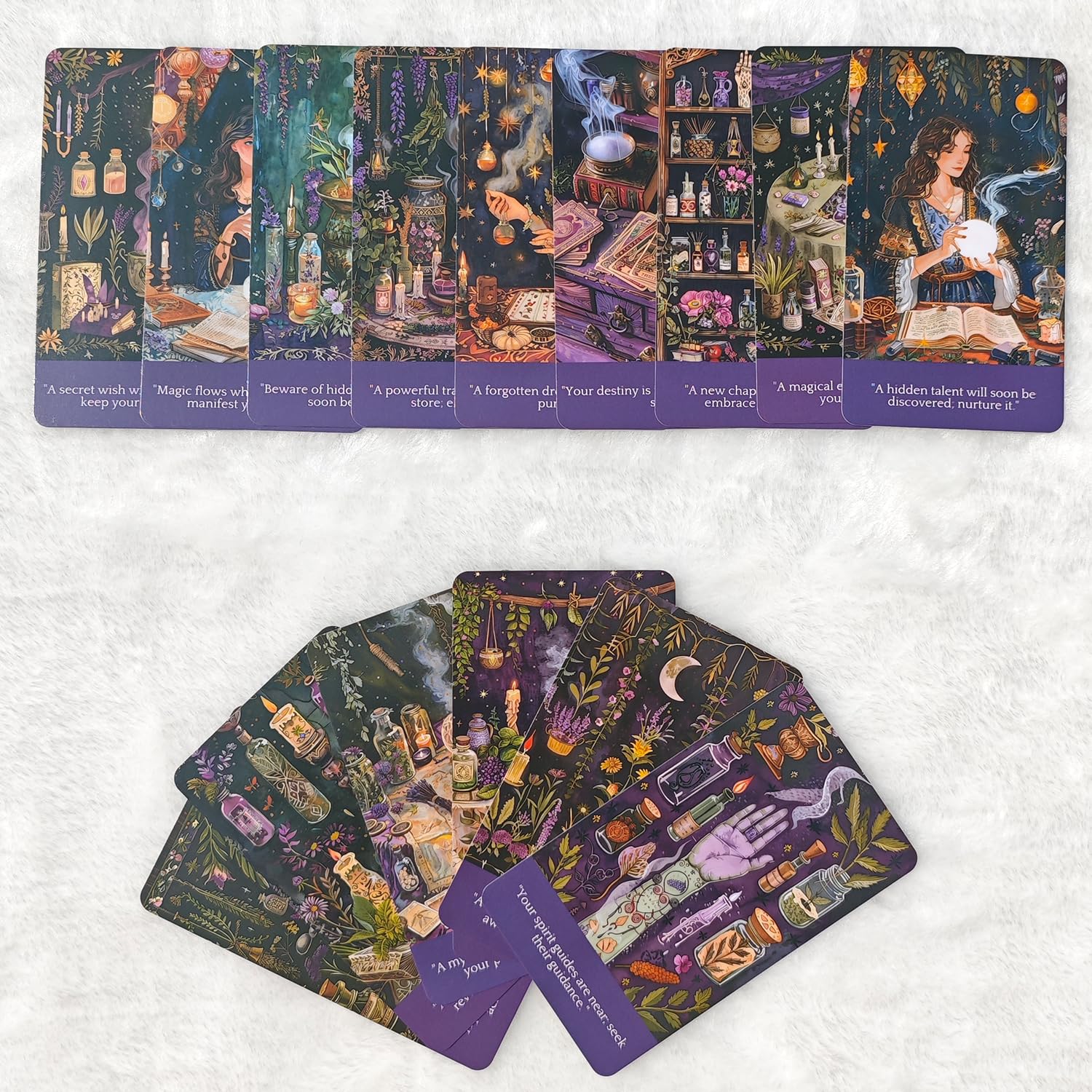Fortune Teller Oracle cards: Explore and reveal the future, provide guidance and inspiration for daily life. Oracle tarot cards for beginners, Suitable for daily life, divination, spiritual practice