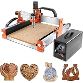 FoxAlien CNC Router Machine XE-PRO with Ball Screws and 400W Spindle | 3-Axis Engraving Milling Machine for Wood Aluminum Cutting Upgradable to Linear Rails