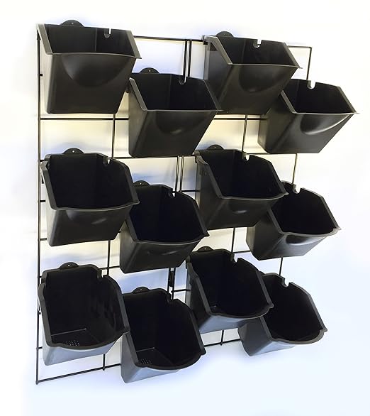 Amazon.com : Vertical Wall Garden Planter Kit with 12 Pots - Metal
