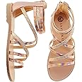 Vonair Girls Sandals Strappy Gladiator with Zipper Comfort Summer Shoes